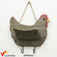 Three Color Hen Shape 2 Hooks Plaque